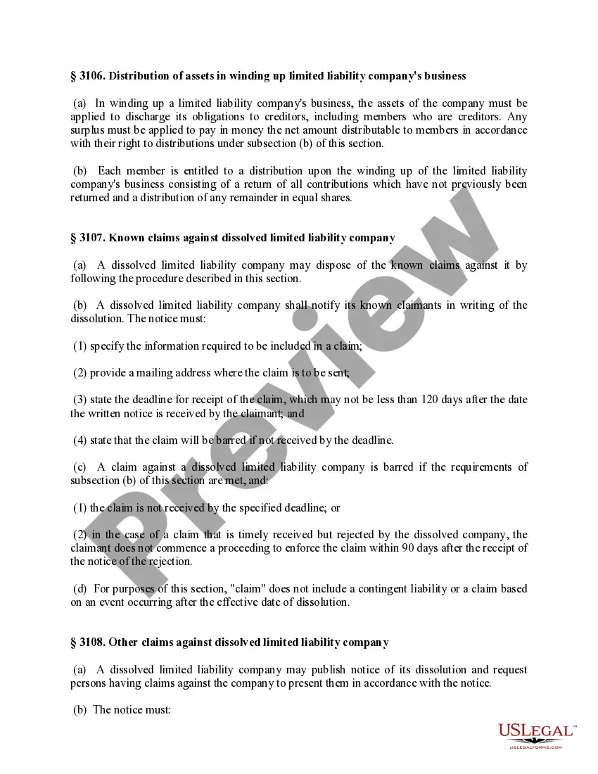 Get Vermont Dissolution Package to Dissolve Limited Liability Company LLC Preview Vermont Dissolution Package to Dissolve Limited Liability Company LLC