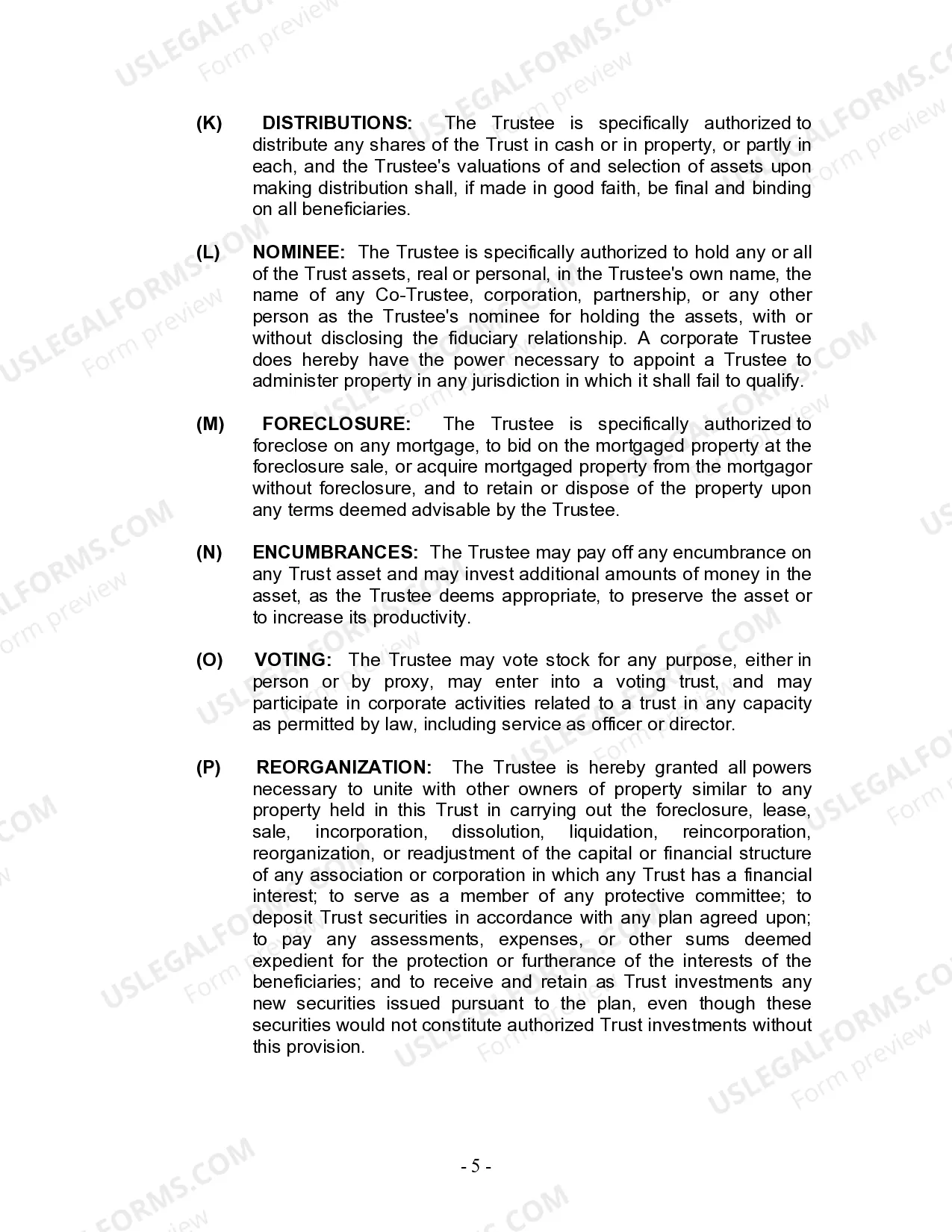 Preview Revocable Living Trust for Husband and Wife with No Children