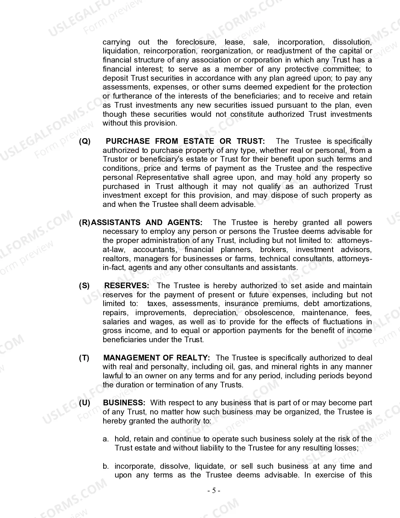 Preview Living Trust for Individual Who is Single, Divorced or Widow or Widower with No Children