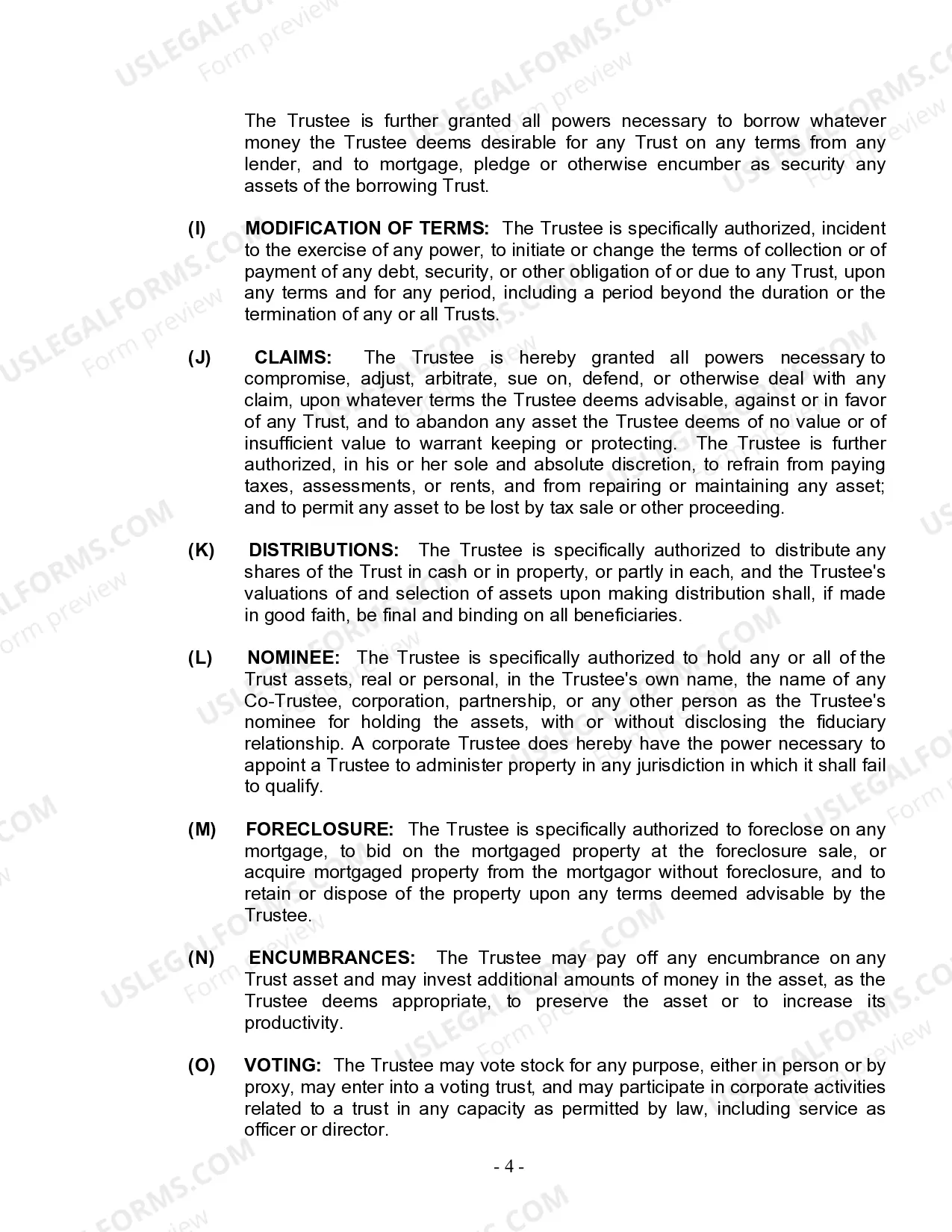 Preview Living Trust for Individual Who is Single, Divorced or Widow or Widower with Children