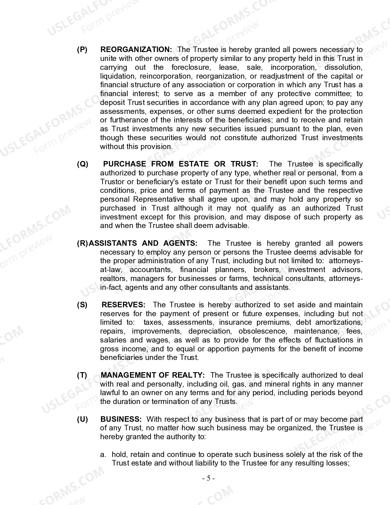 Preview Living Trust for Individual Who is Single, Divorced or Widow or Widower with Children