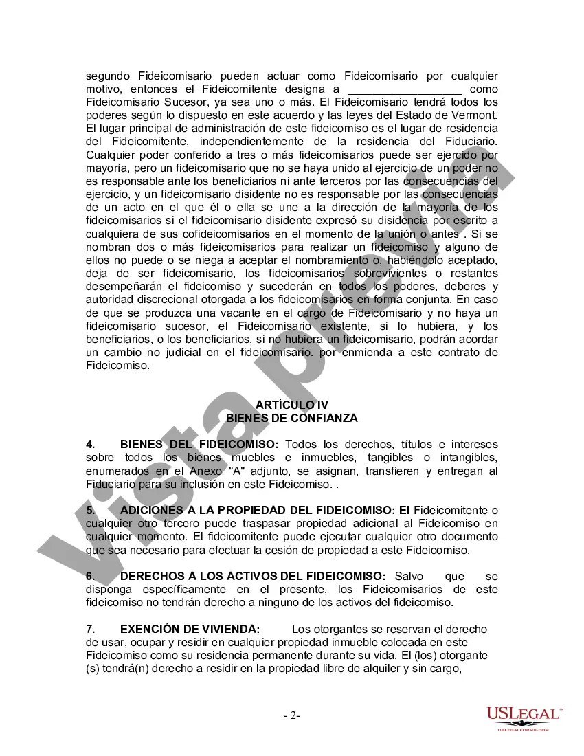 Preview Fideicomiso en vida para esposo y esposa con hijos menores o adultos