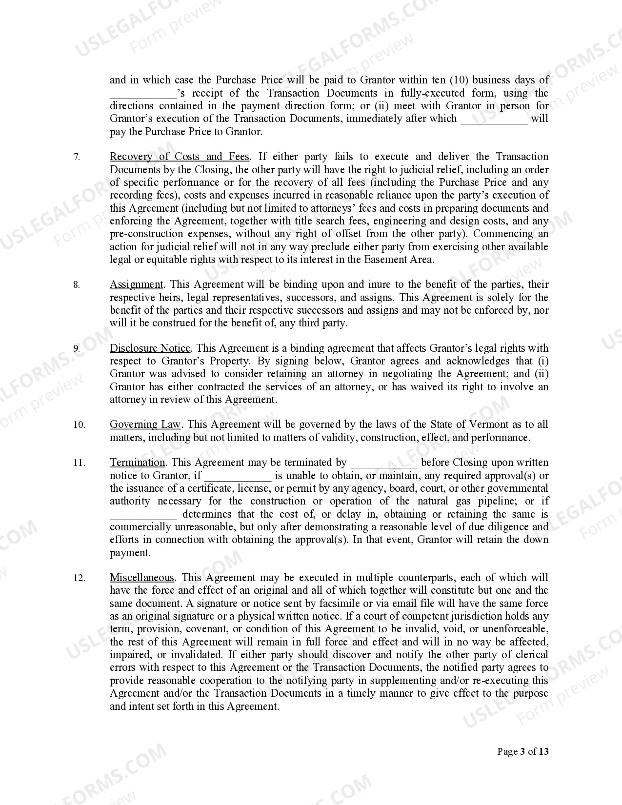 Preview Utility Easement Agreement