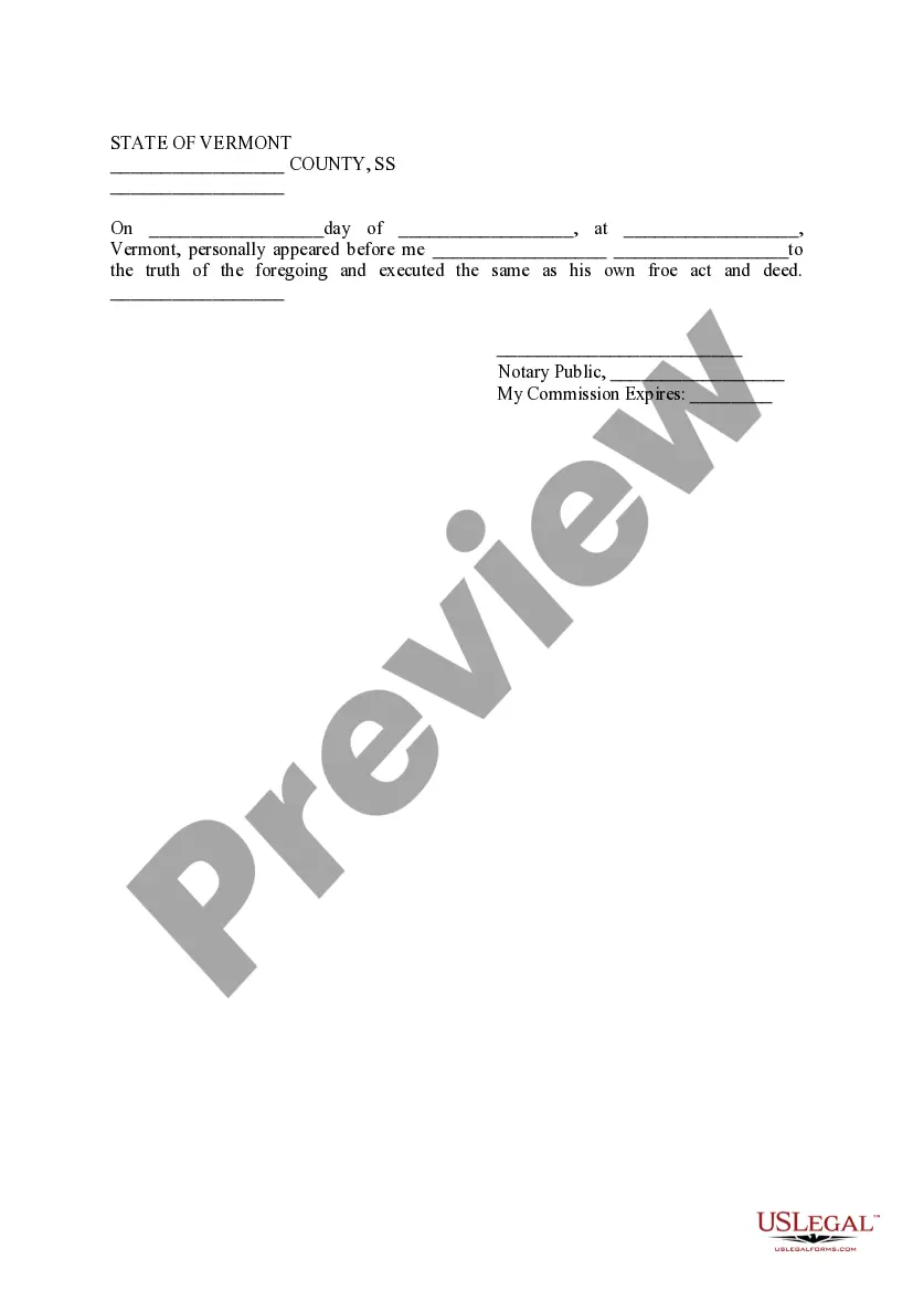 Preview Affidavit of Notary