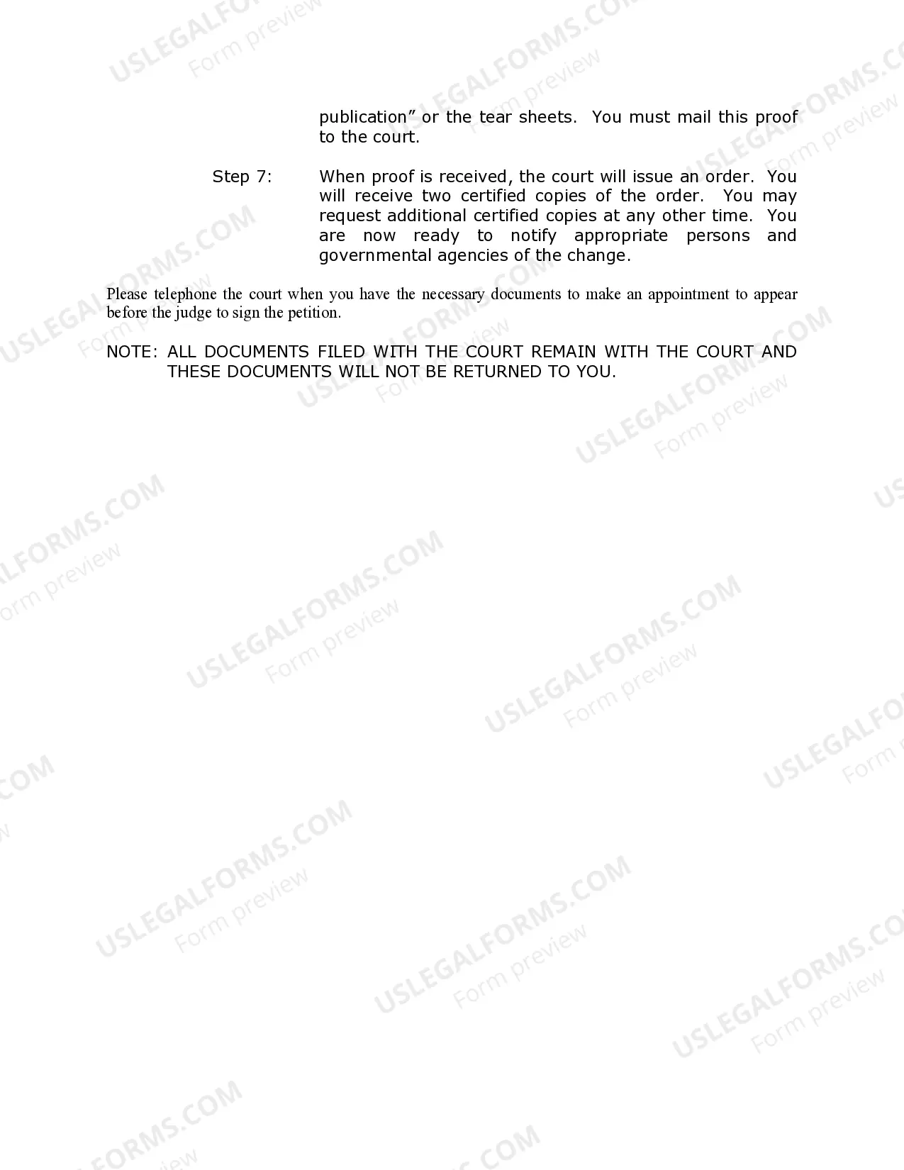 Preview Vermont Name Change Instructions and Forms Package for a Minor