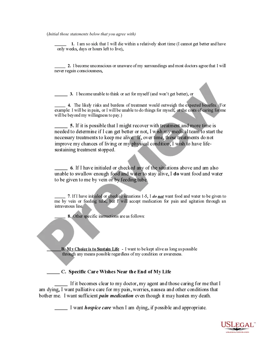 Preview Advance Directive for Healthcare and Disposition of Remains