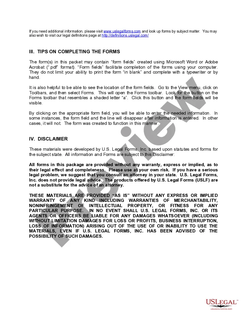 Preview Vermont Construction or Mechanics Lien Package - Individual