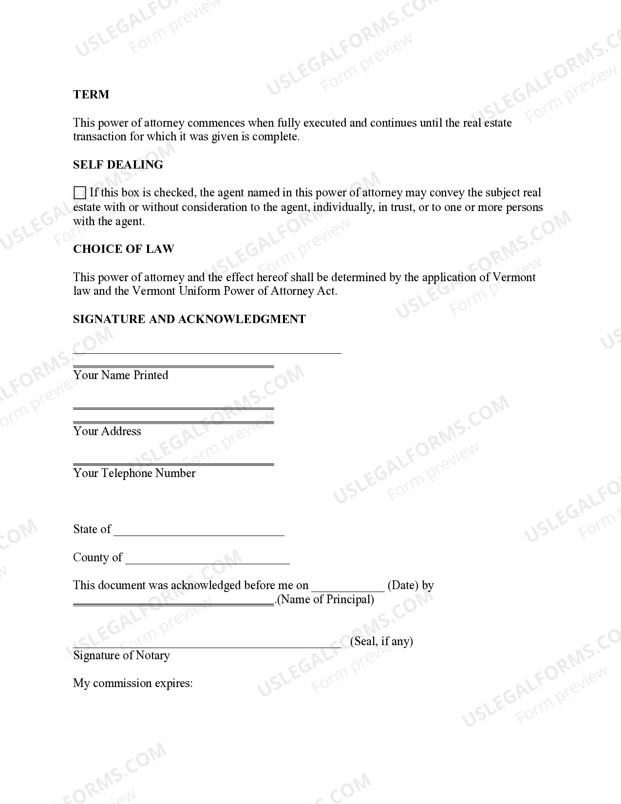 Preview Special or Limited Power of Attorney for Real Estate Purchase Transaction by Purchaser