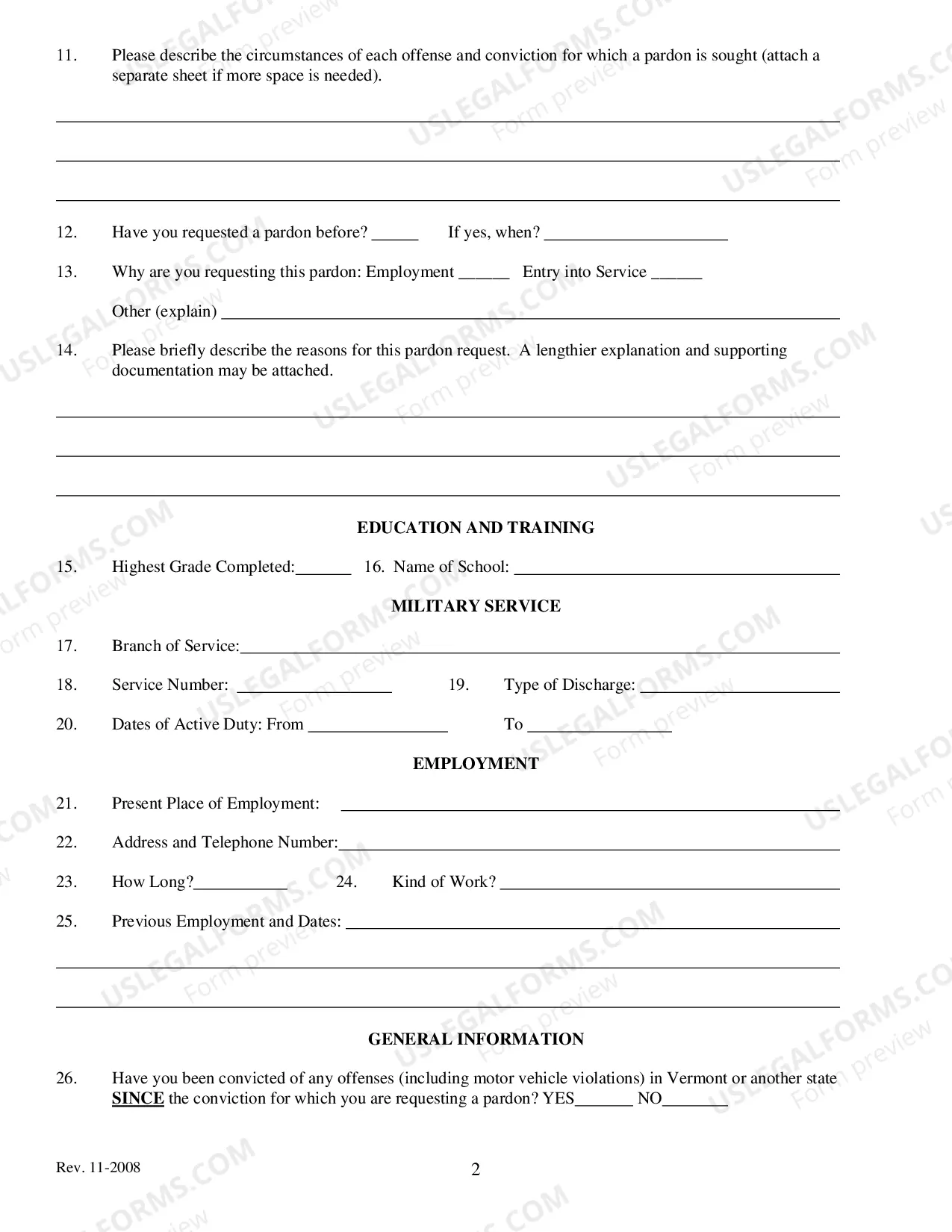 Preview Pardon Application