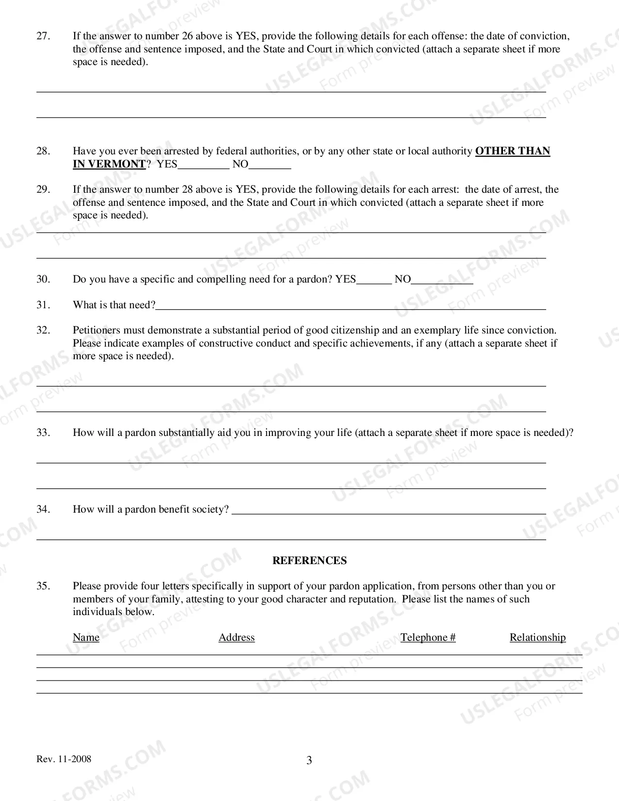 Preview Pardon Application