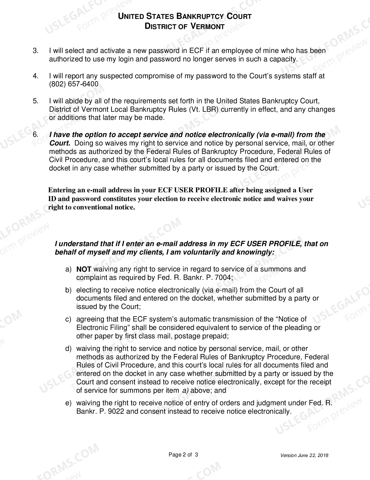 Preview Electronic Case Filing System Limited Participant Registration Form
