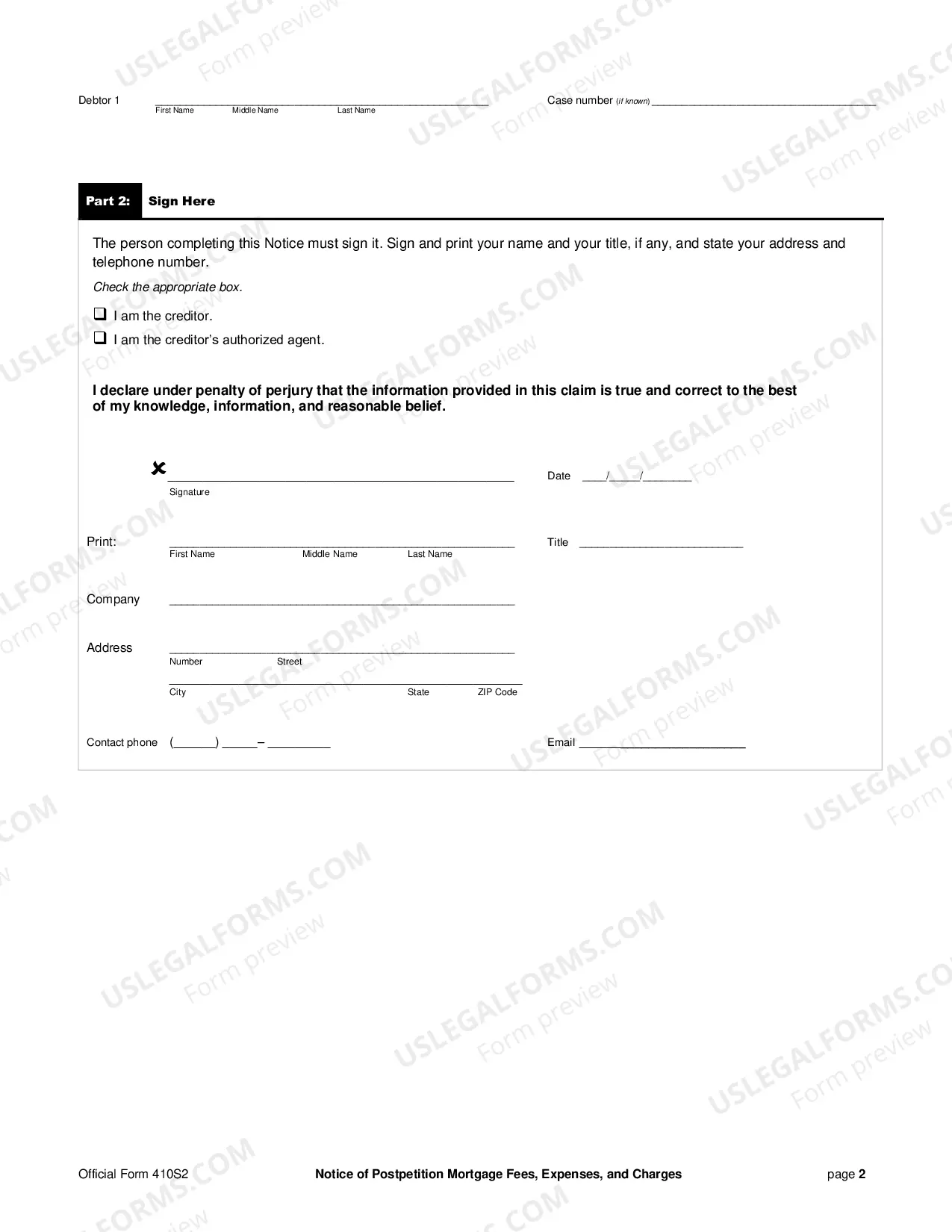 Preview Proof of Claim, Supplement 2