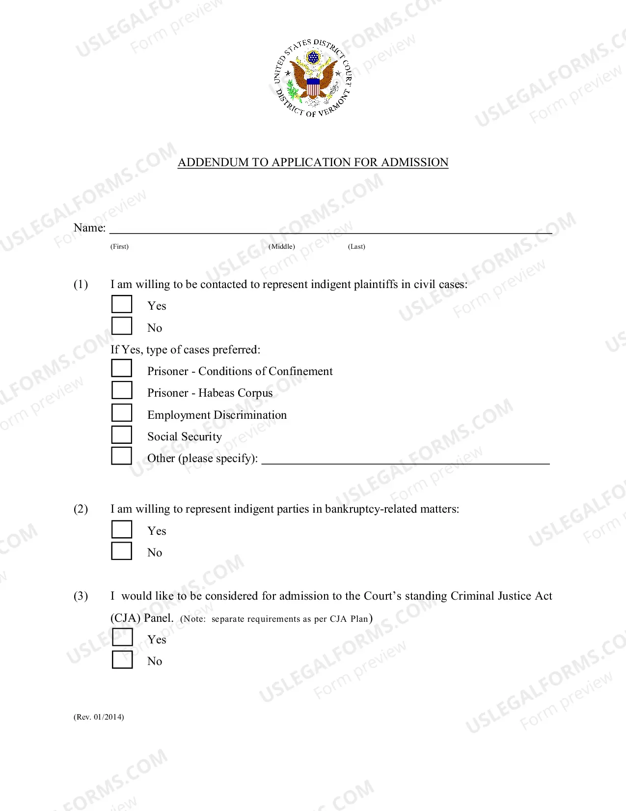 Preview Application For Admission - and Addendum