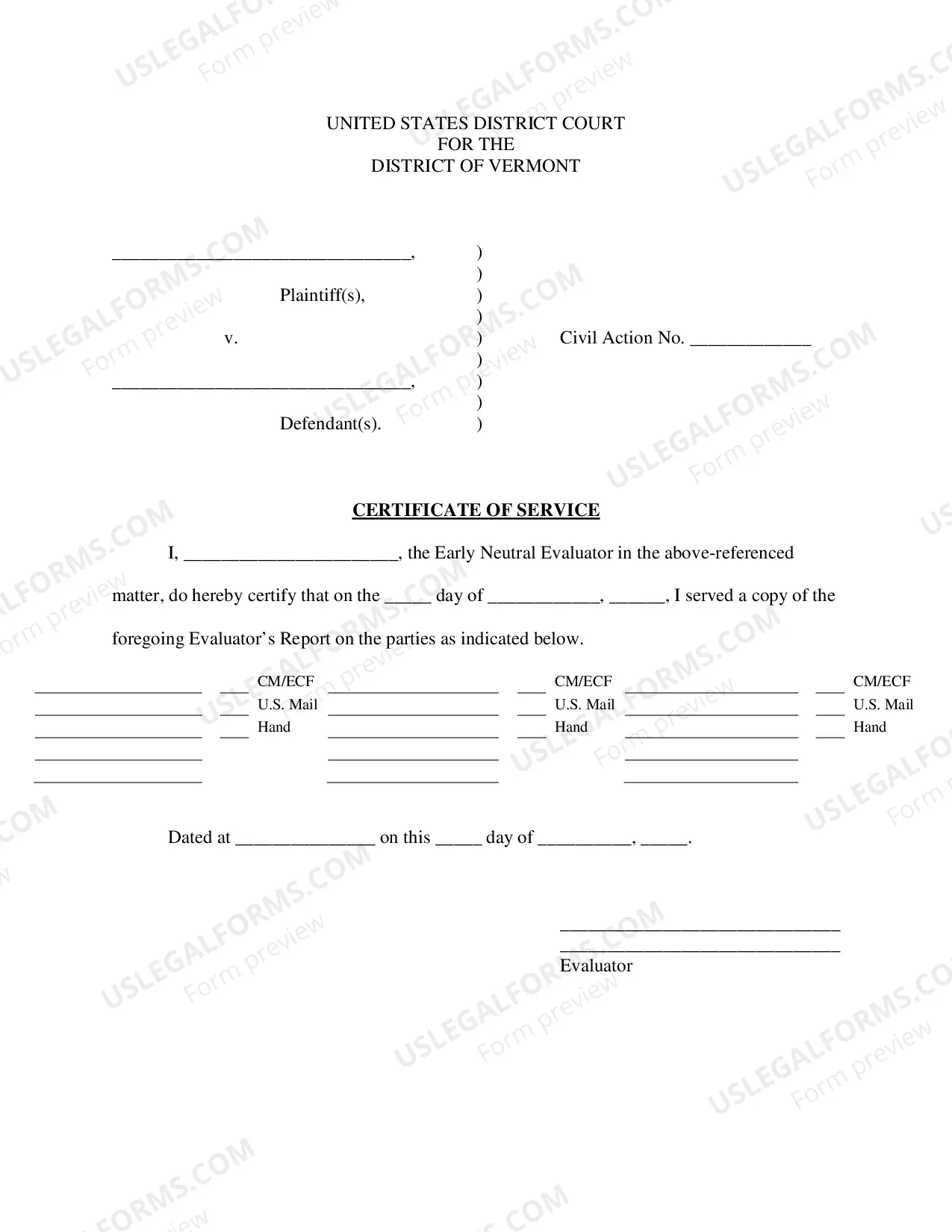 Preview ENE Evaluator Report Form