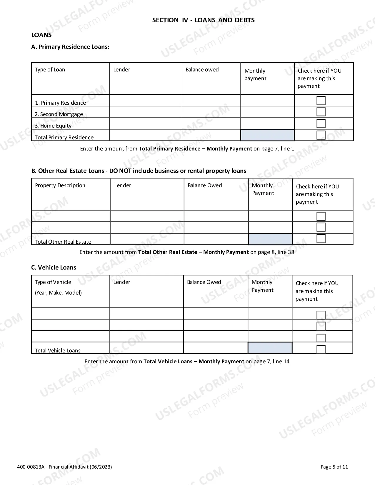 Preview Financial Affidavit