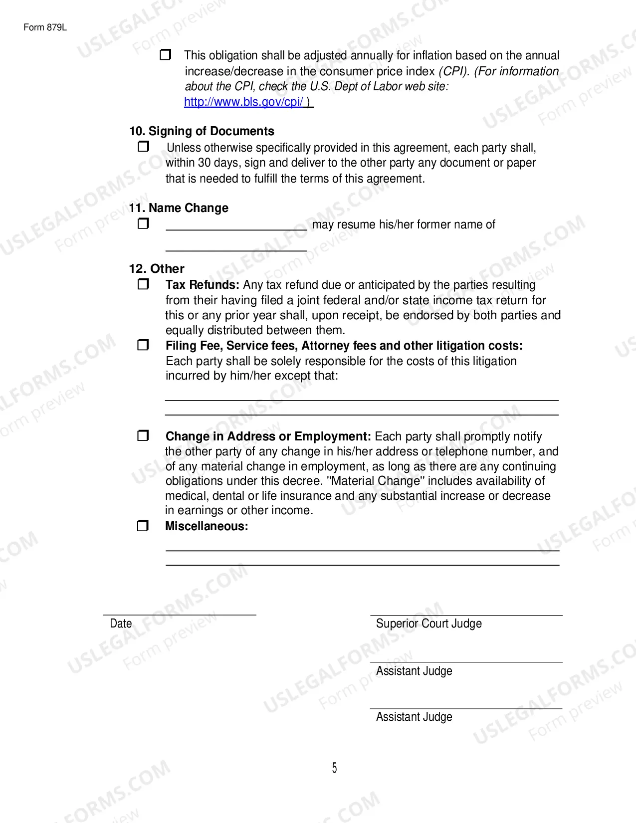 Preview Final Decree/Order Property Contested - long form