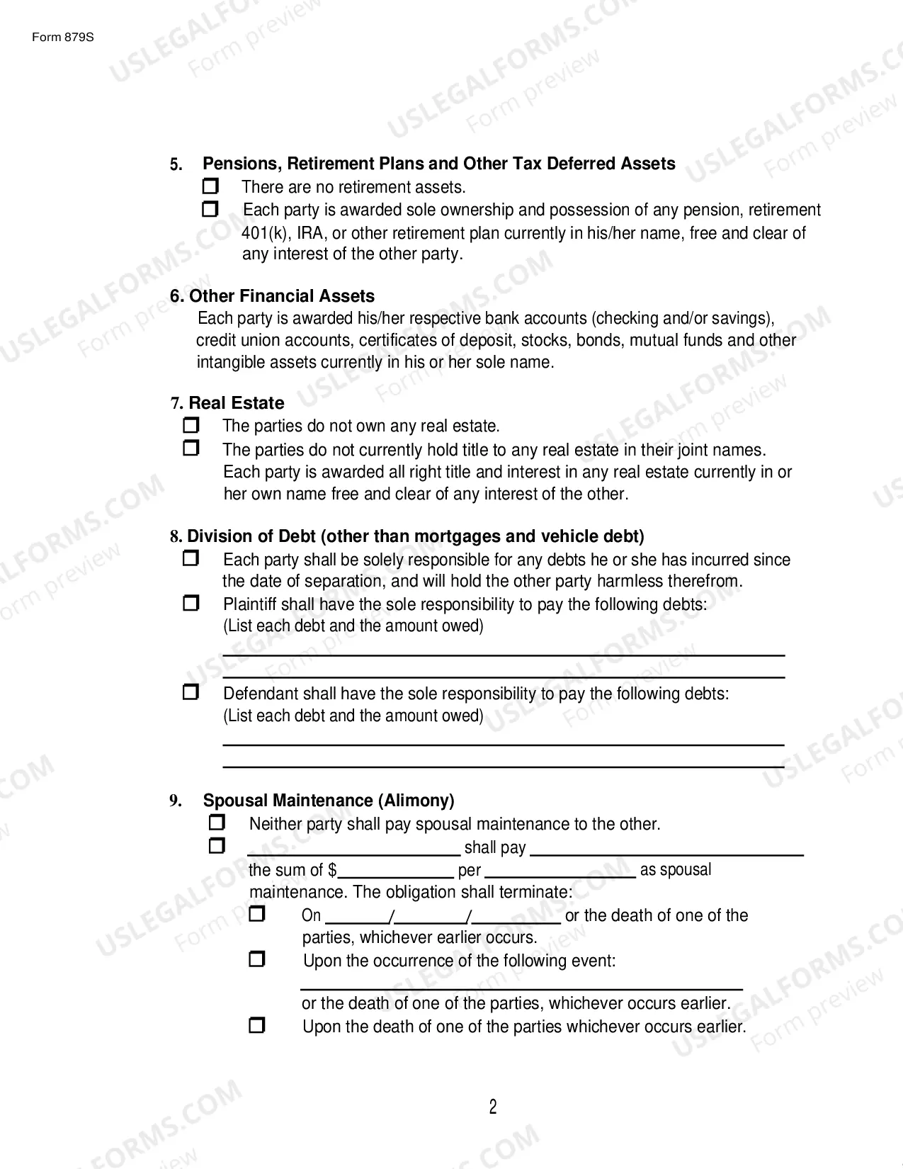 Preview Final Decree/Order Property Contested - short form