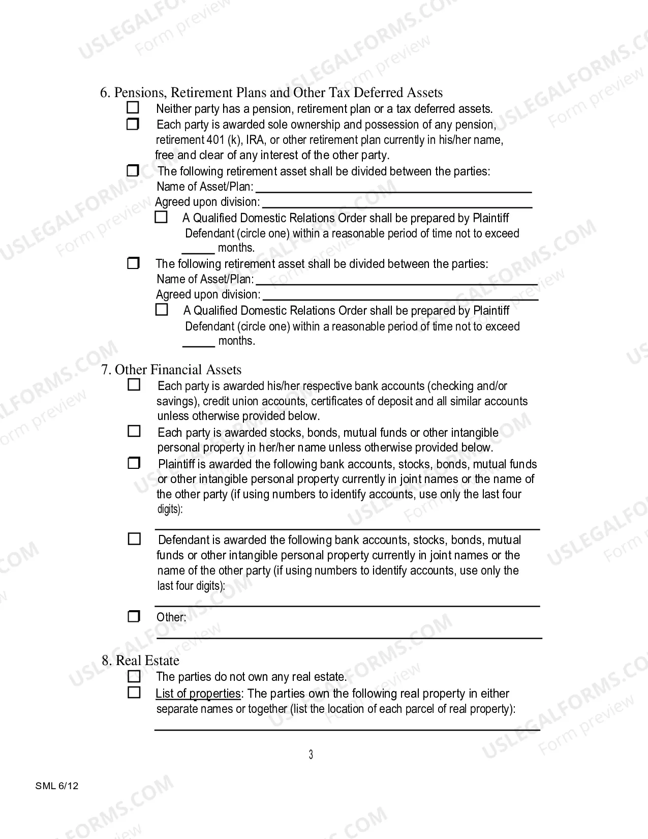 Preview Final Divorce Stip Property
