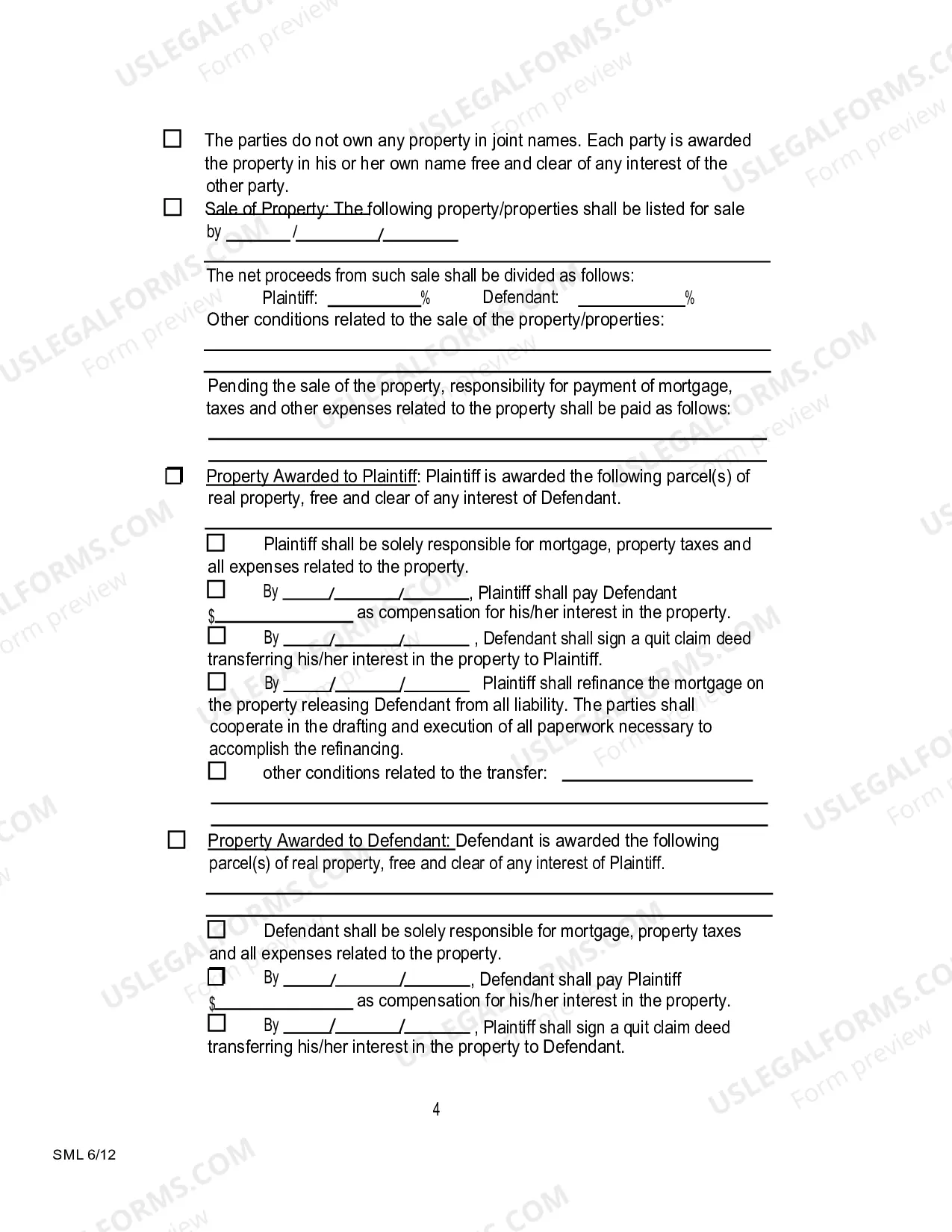 Preview Final Divorce Stip Property