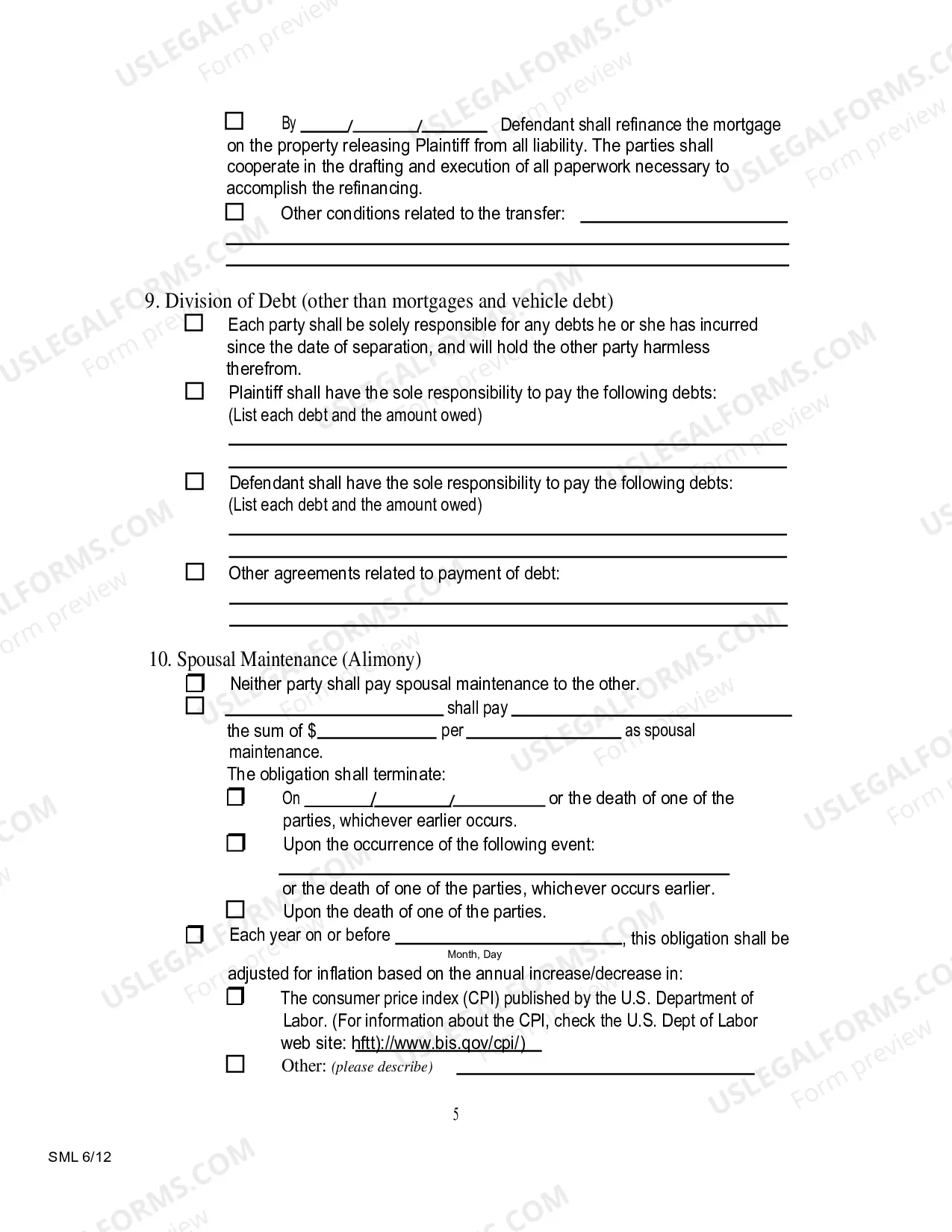Preview Final Divorce Stip Property