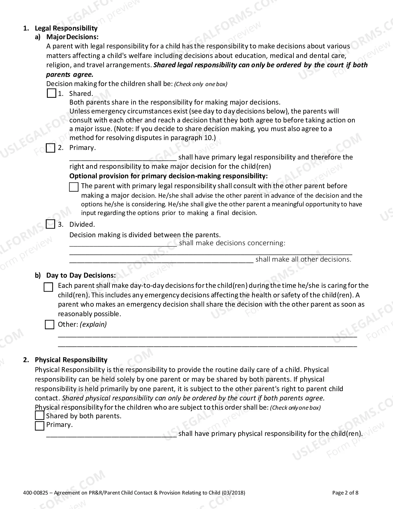 Preview PR&R Stipulation (Parenting Plan)