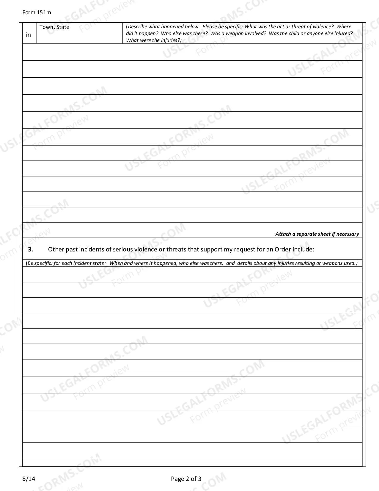 Preview Affidavit For Relief From Abuse OBO A Child