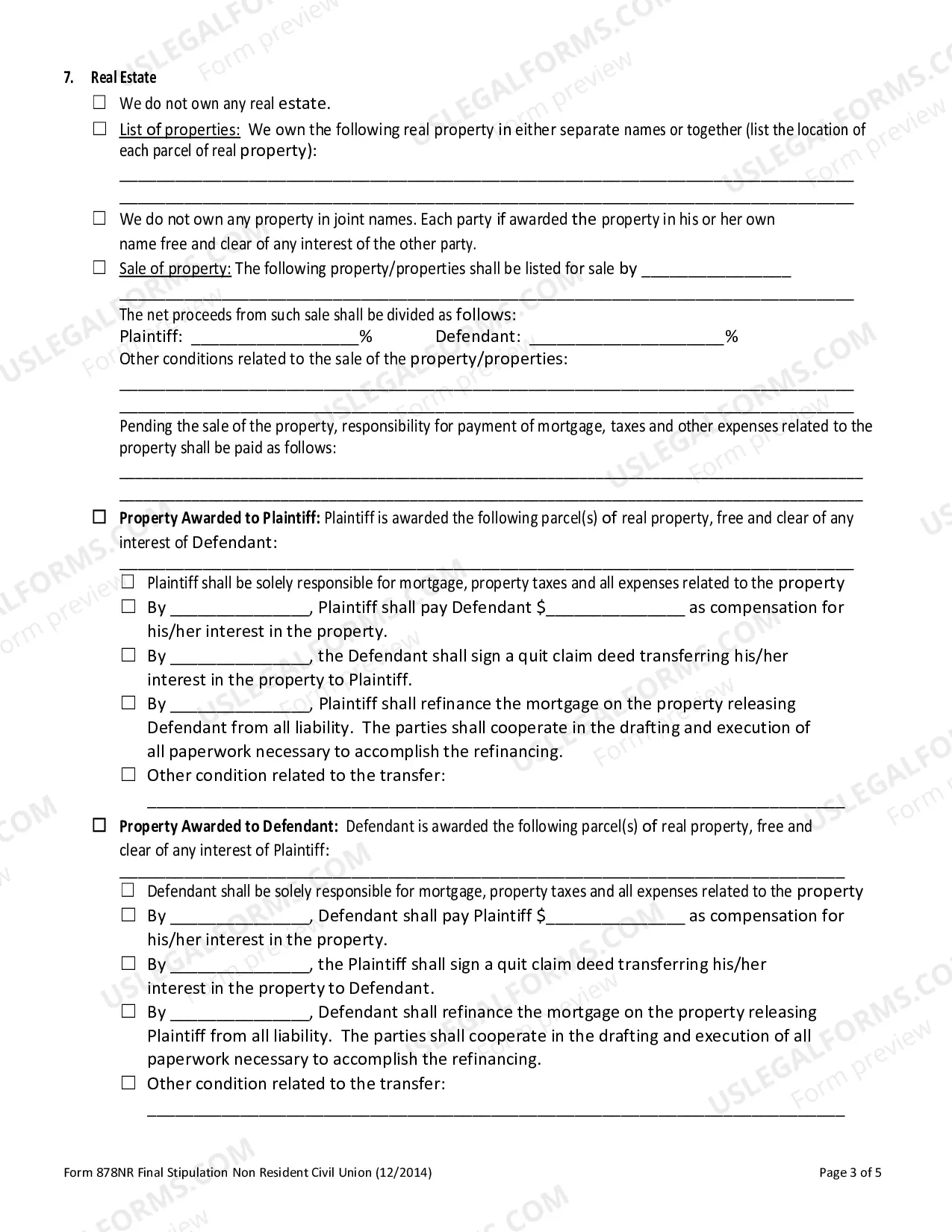 Preview Final Stipulation Non Resident