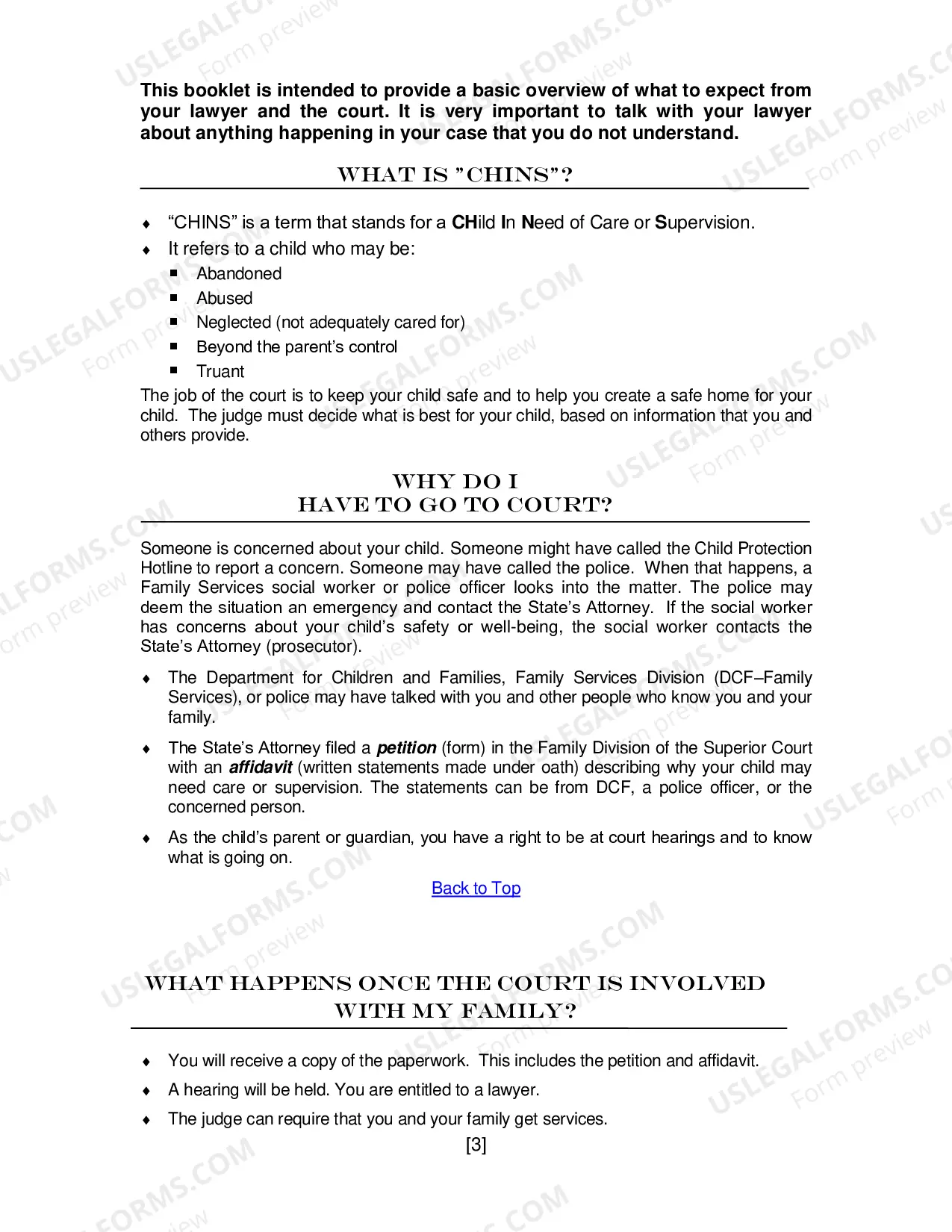 Preview A Guide for Parents in CHINS Cases