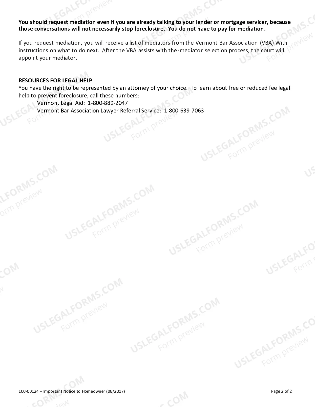 Preview Important Notice to Homeowner HAMP