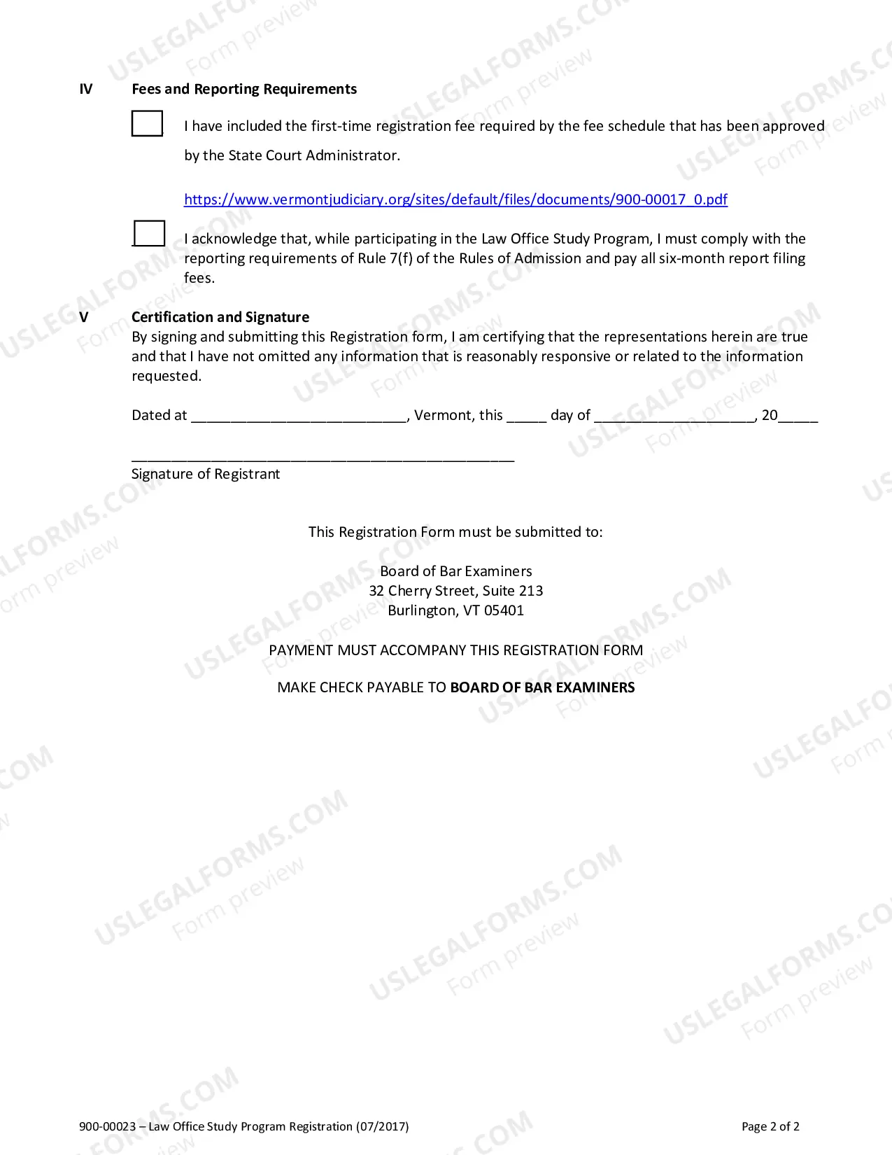 Preview Law Office Study Program Registration