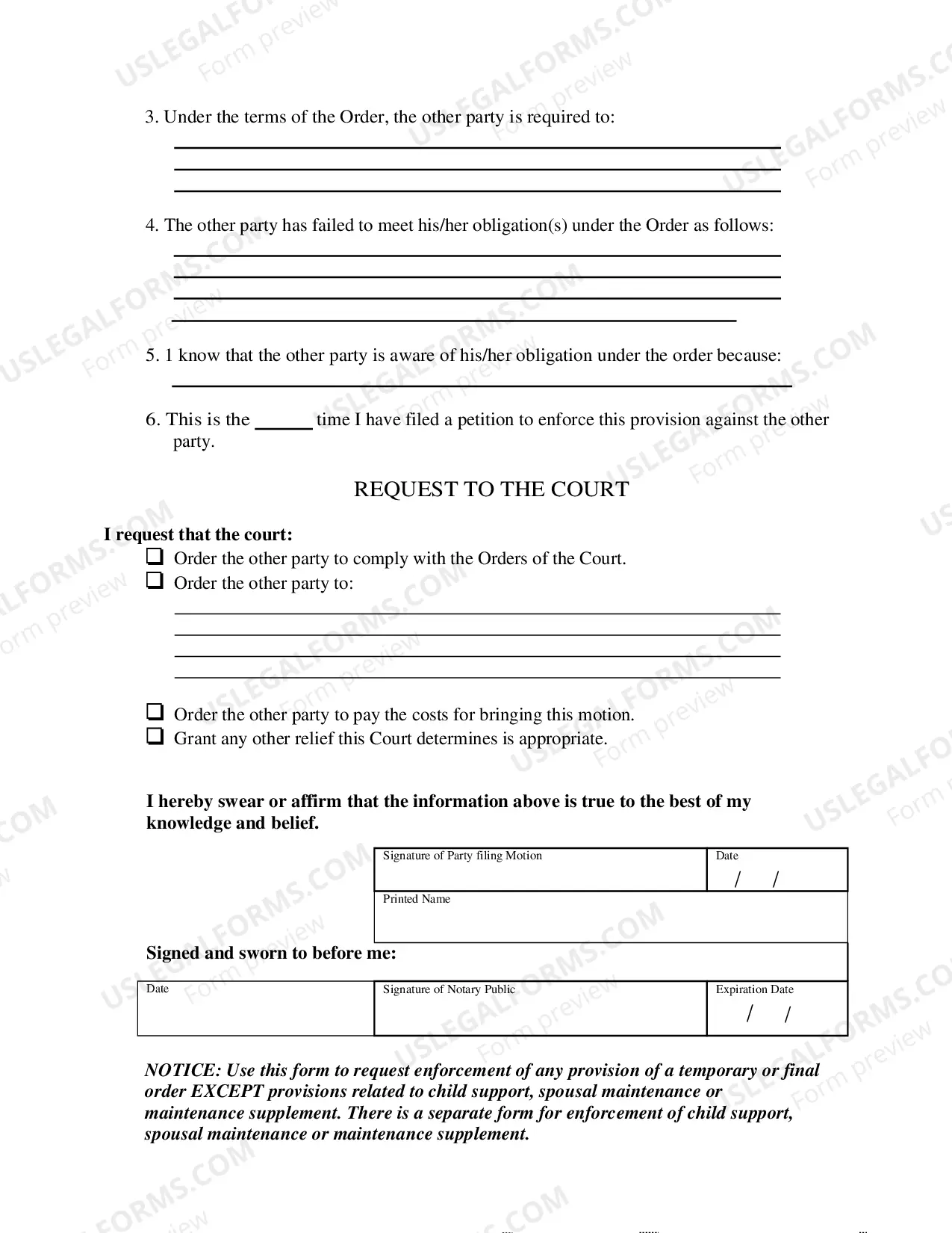 Preview Motion to Enforce Generic