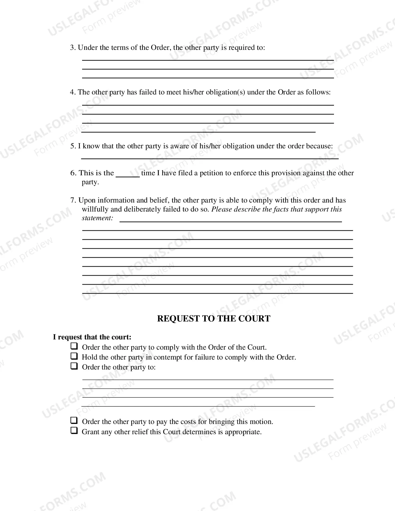 Preview Notice of Appearance + Motion for Contempt
