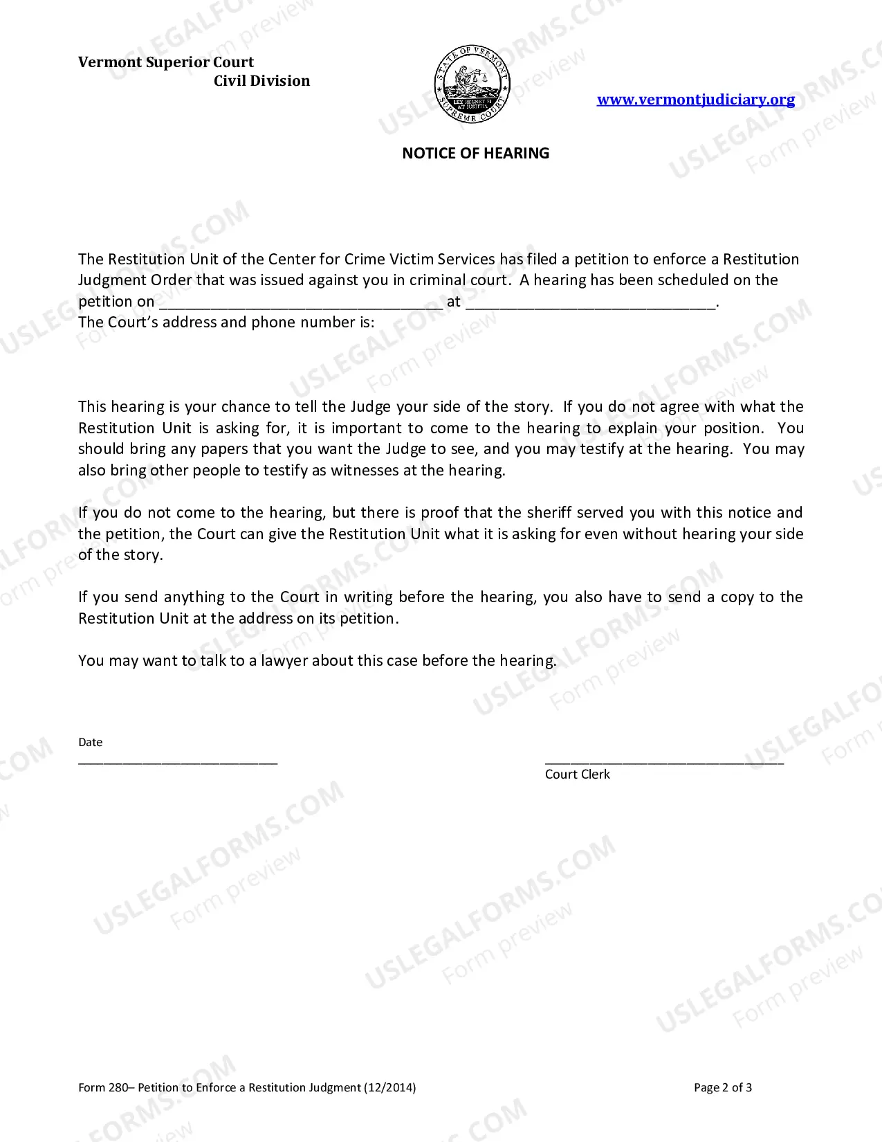 Preview Petition to Enforce a Restitution Judgment