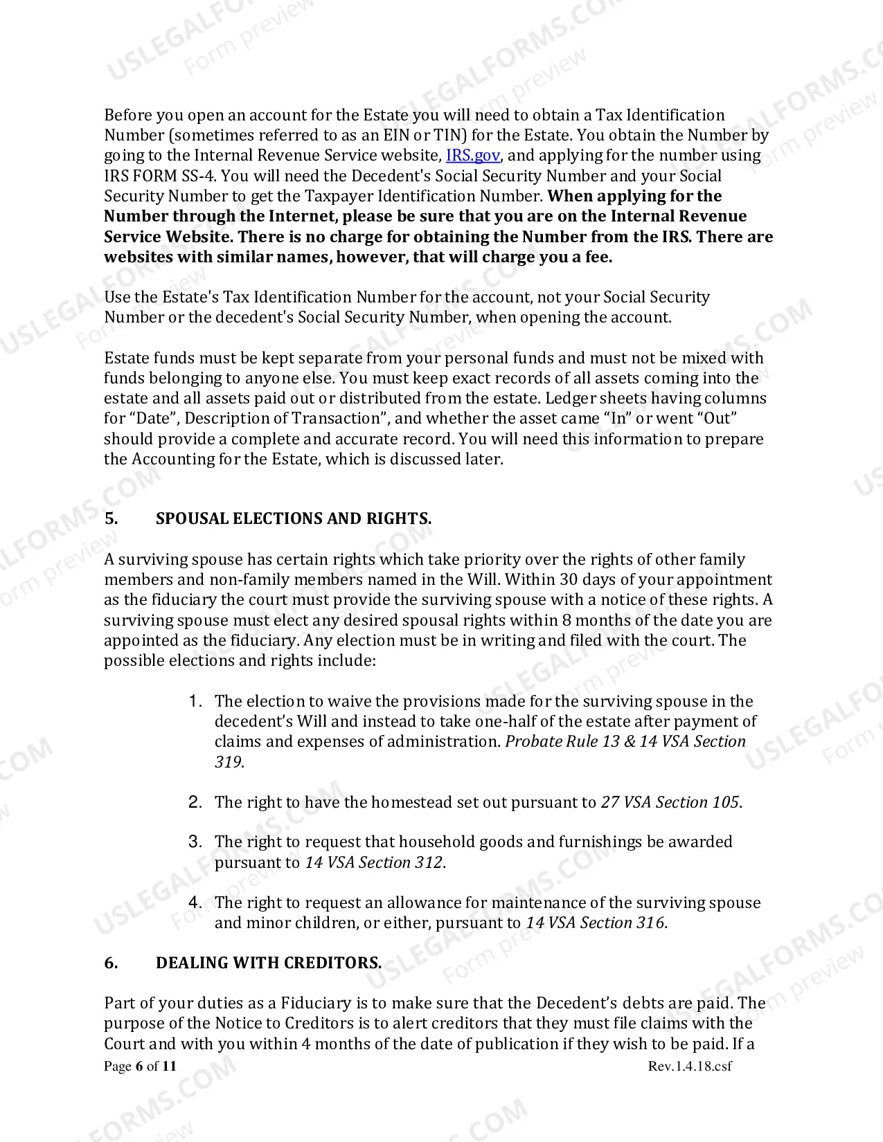 Preview Probating a Vermont Estate Booklet