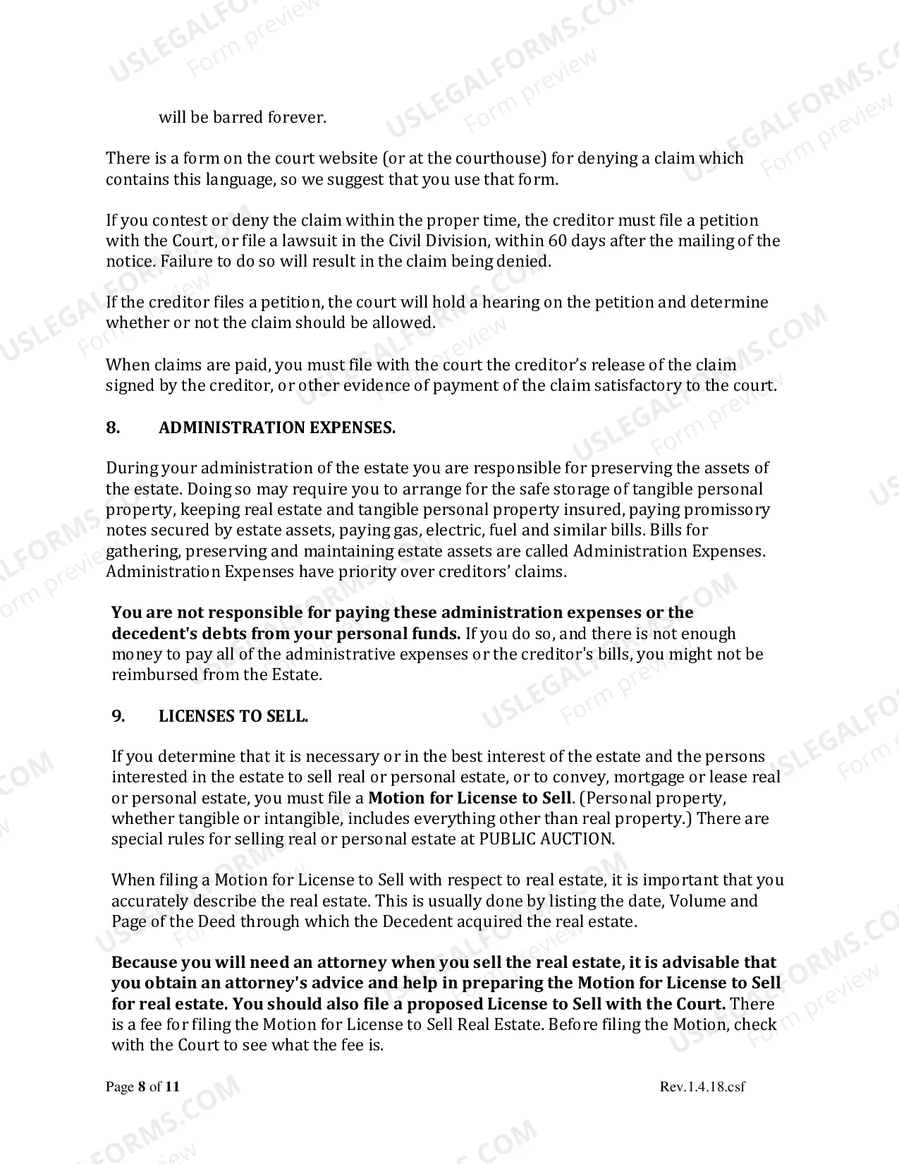 Preview Probating a Vermont Estate Booklet