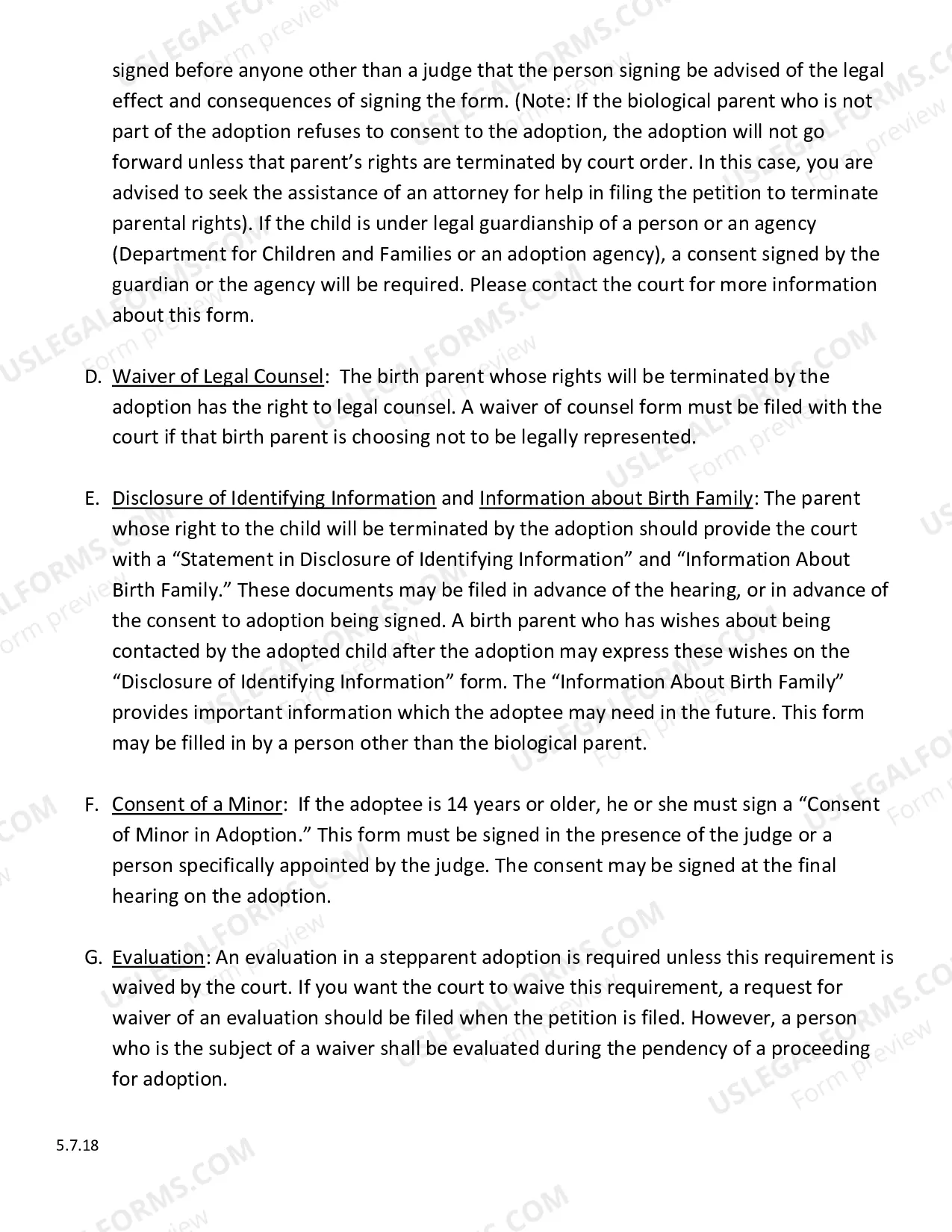 Preview Stepparent Adoption Information