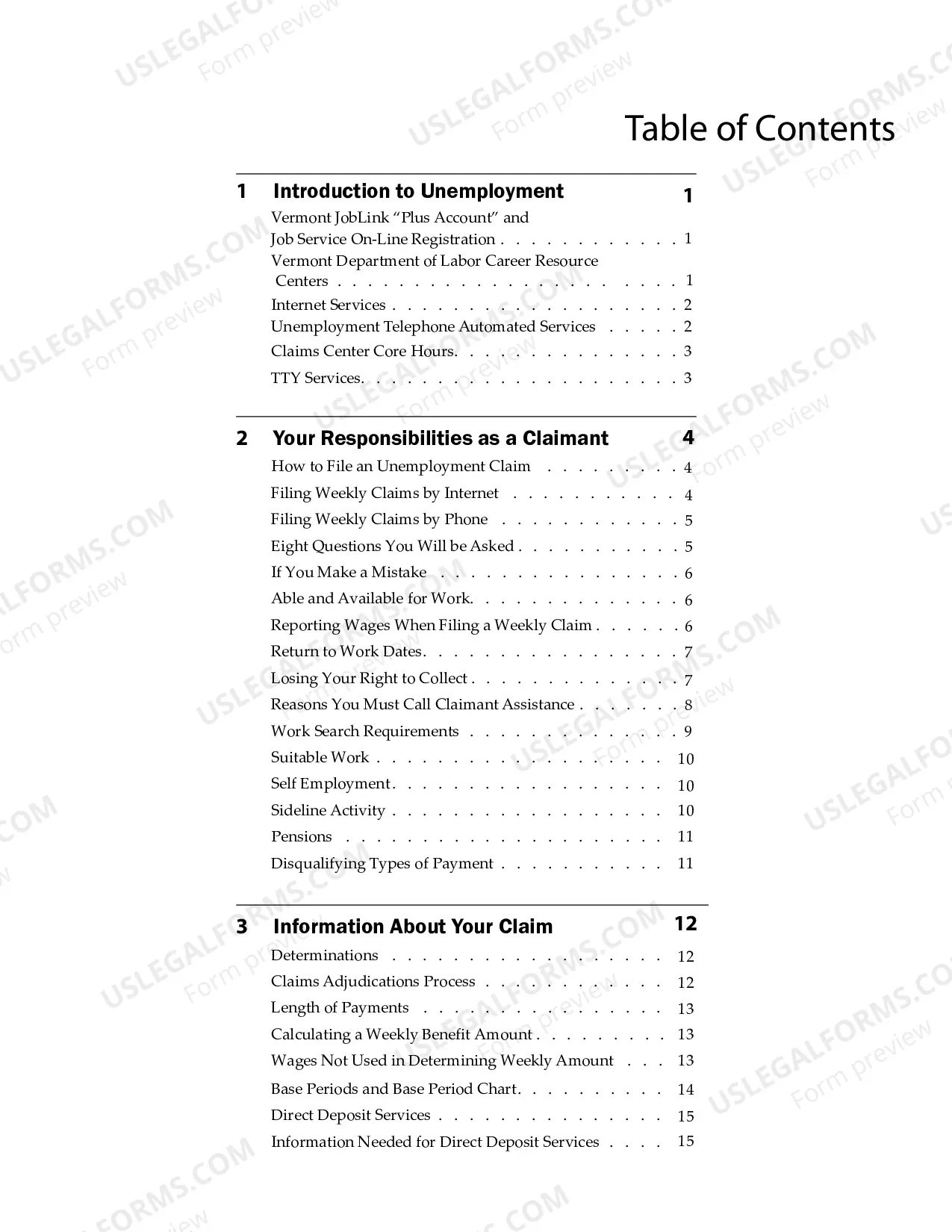 Preview B-11 UI Claimant Handbook