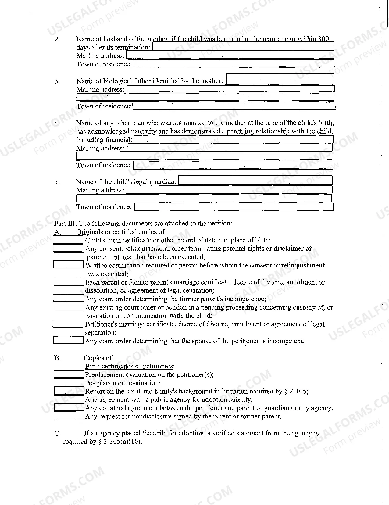 Preview Adoption Petition