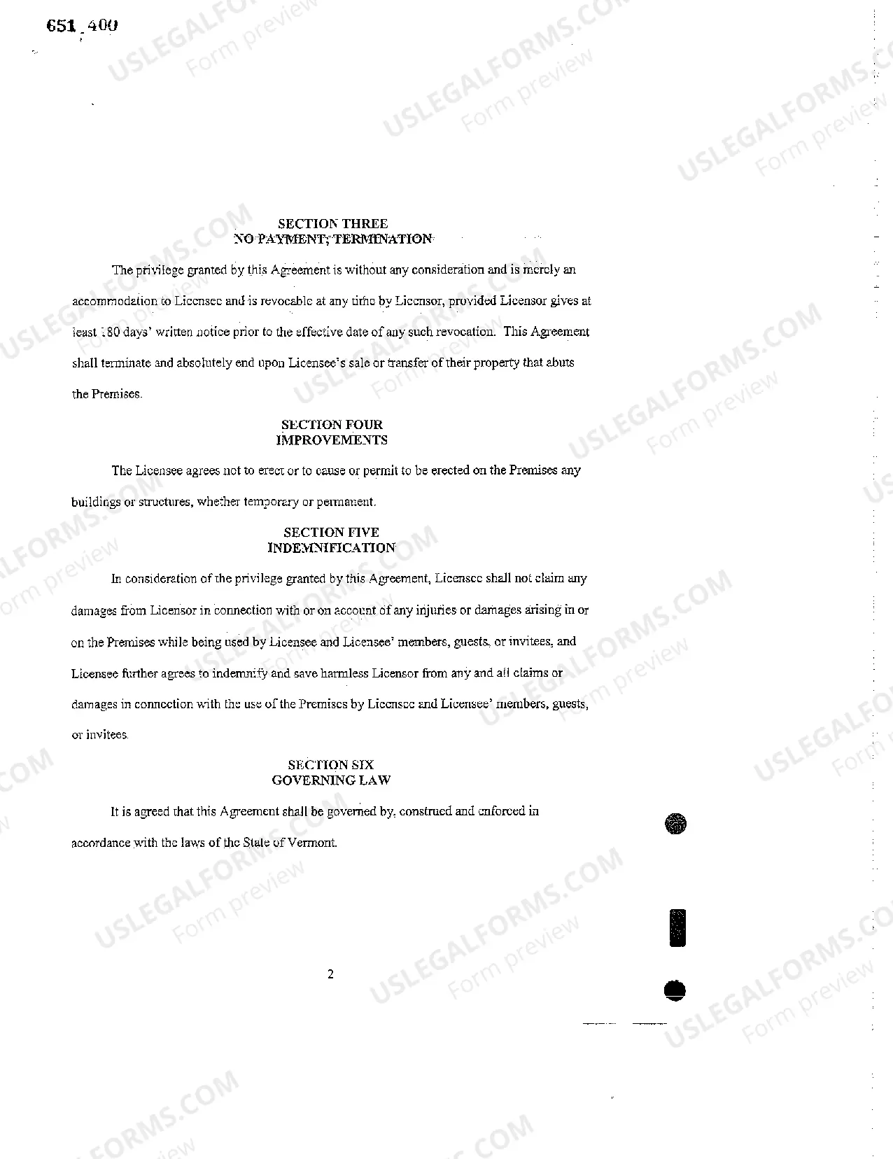 Preview License Agreement for Maintaining a Garden