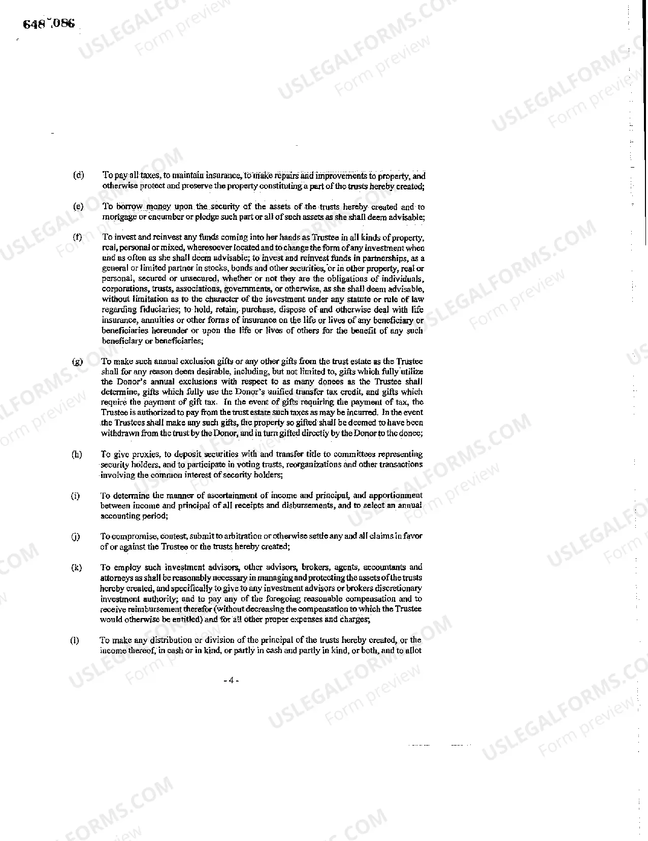 Preview Short Form of Living Trust