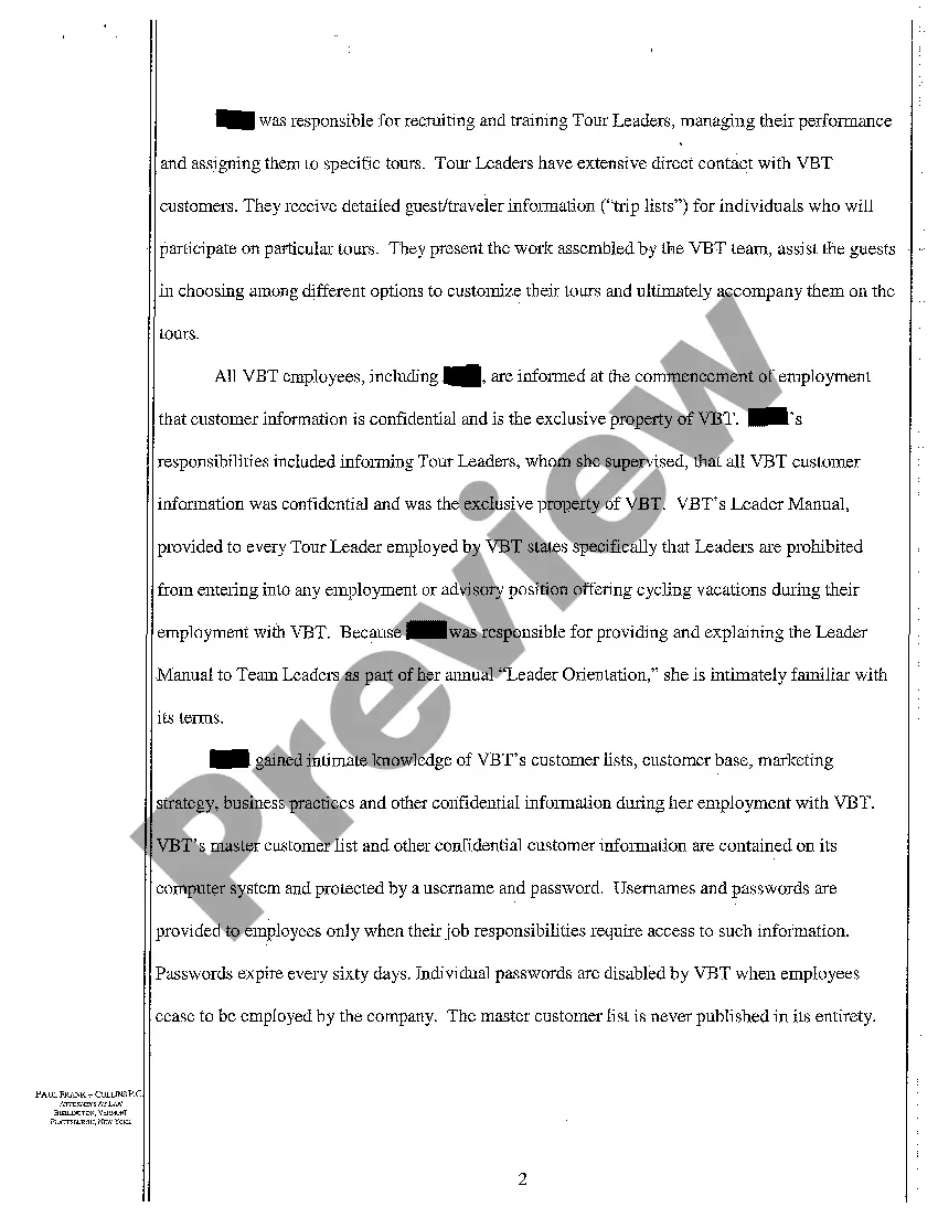 Preview A02 Motion for Temporary Restraining Order and Preliminary Injunction Including Memorandum of Law