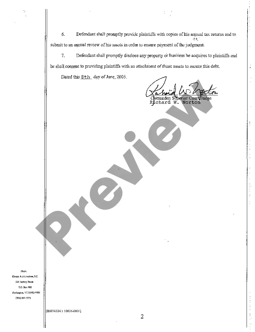 Preview A03 Judgment Order