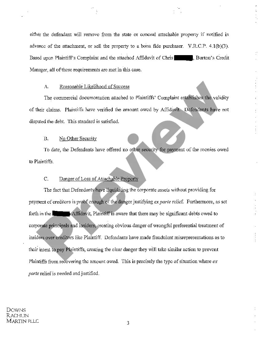 Get A02 Plaintiffs' Motion for Order of Approval of Attachment Ex Parte Preview A02 Plaintiffs' Motion for Order of Approval of Attachment Ex Parte