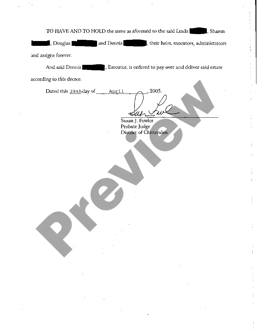 Get A03 Decree of Distribution regarding Testate Estate Preview A03 Decree of Distribution regarding Testate Estate