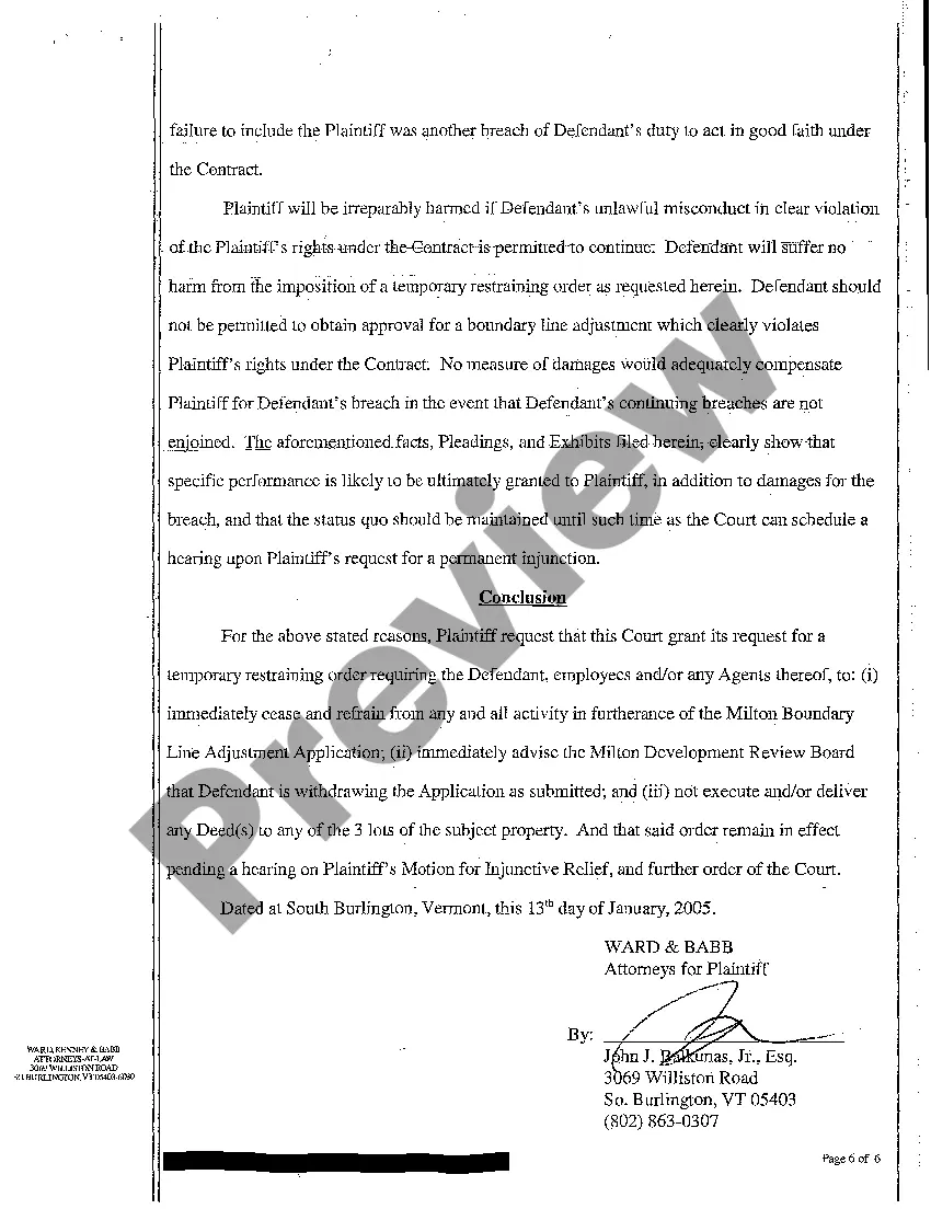 Preview A02 Ex Parte Motion for Temporary Restraining Order, and Motion for Injunctive Relief