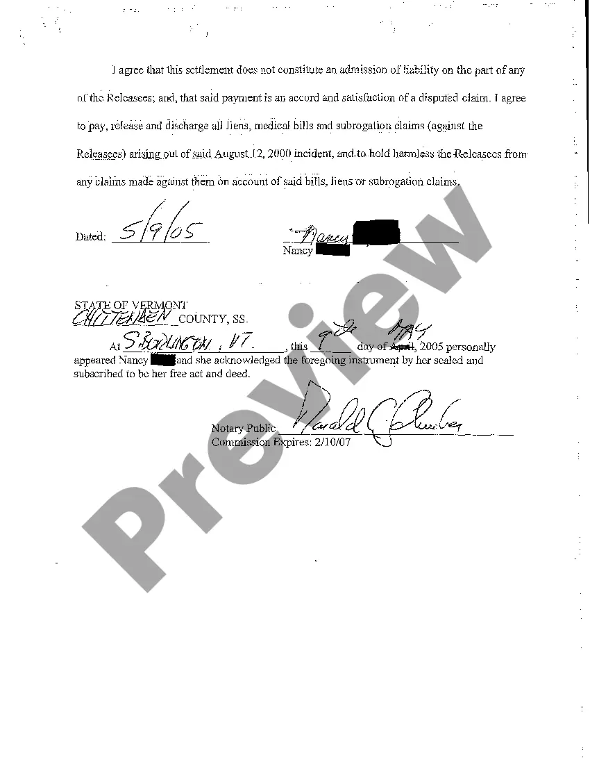 Preview A02 General Release from Liability