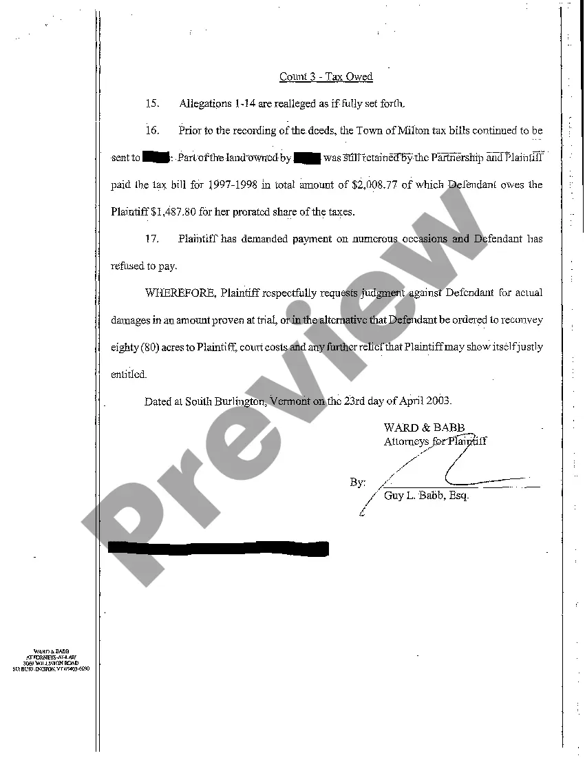 Get A01 Complaint for Mutual Mistake in Conveyance of Property Preview A01 Complaint for Mutual Mistake in Conveyance of Property