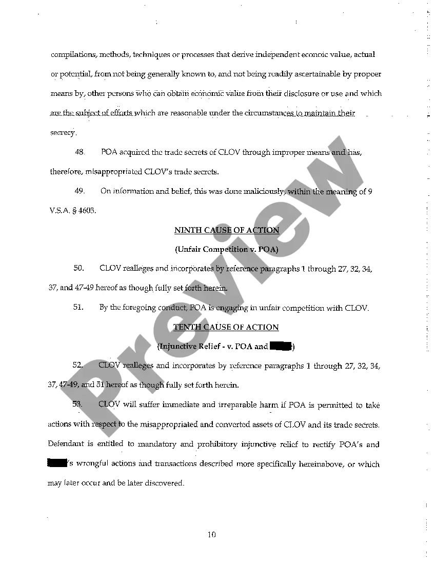 Preview Complaint for Unfair Business Practices and Abuse of Trade Secrets in the Label Printing Industry