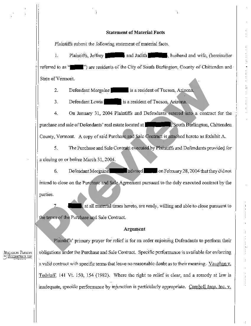 Get Defendant's Specifically Perform Purchase and Sale Contract for Real Property Preview Defendant's Specifically Perform Purchase and Sale Contract for Real Property