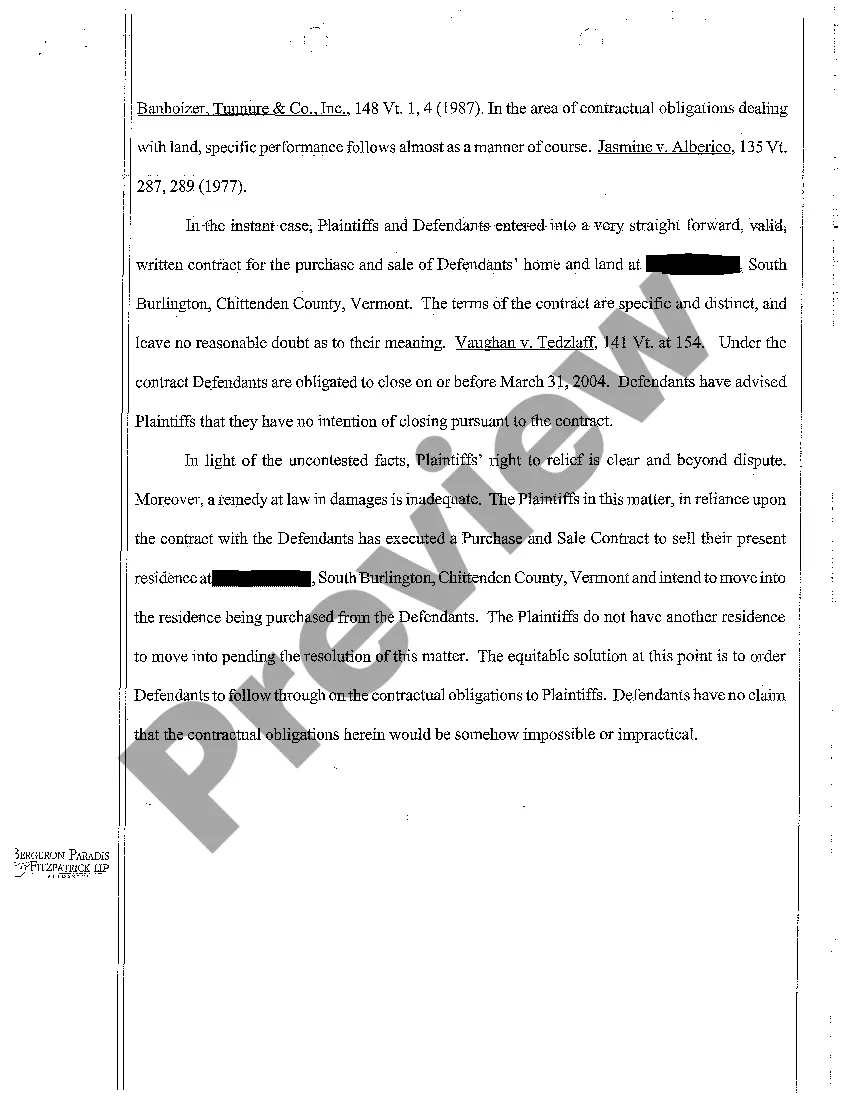 Get Defendant's Specifically Perform Purchase and Sale Contract for Real Property Preview Defendant's Specifically Perform Purchase and Sale Contract for Real Property